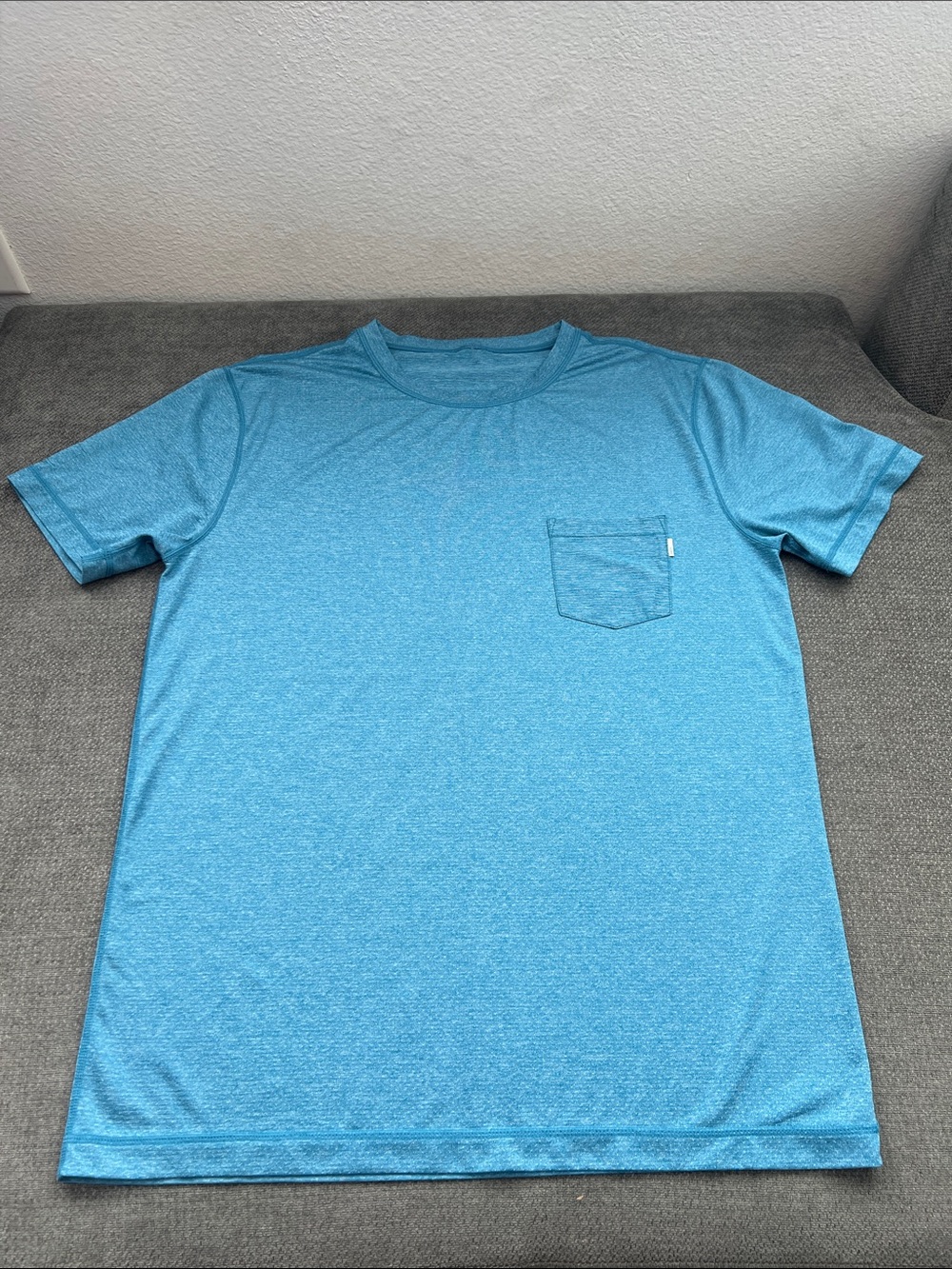 Vuori Light Blue Heather Pocket Crew Tee